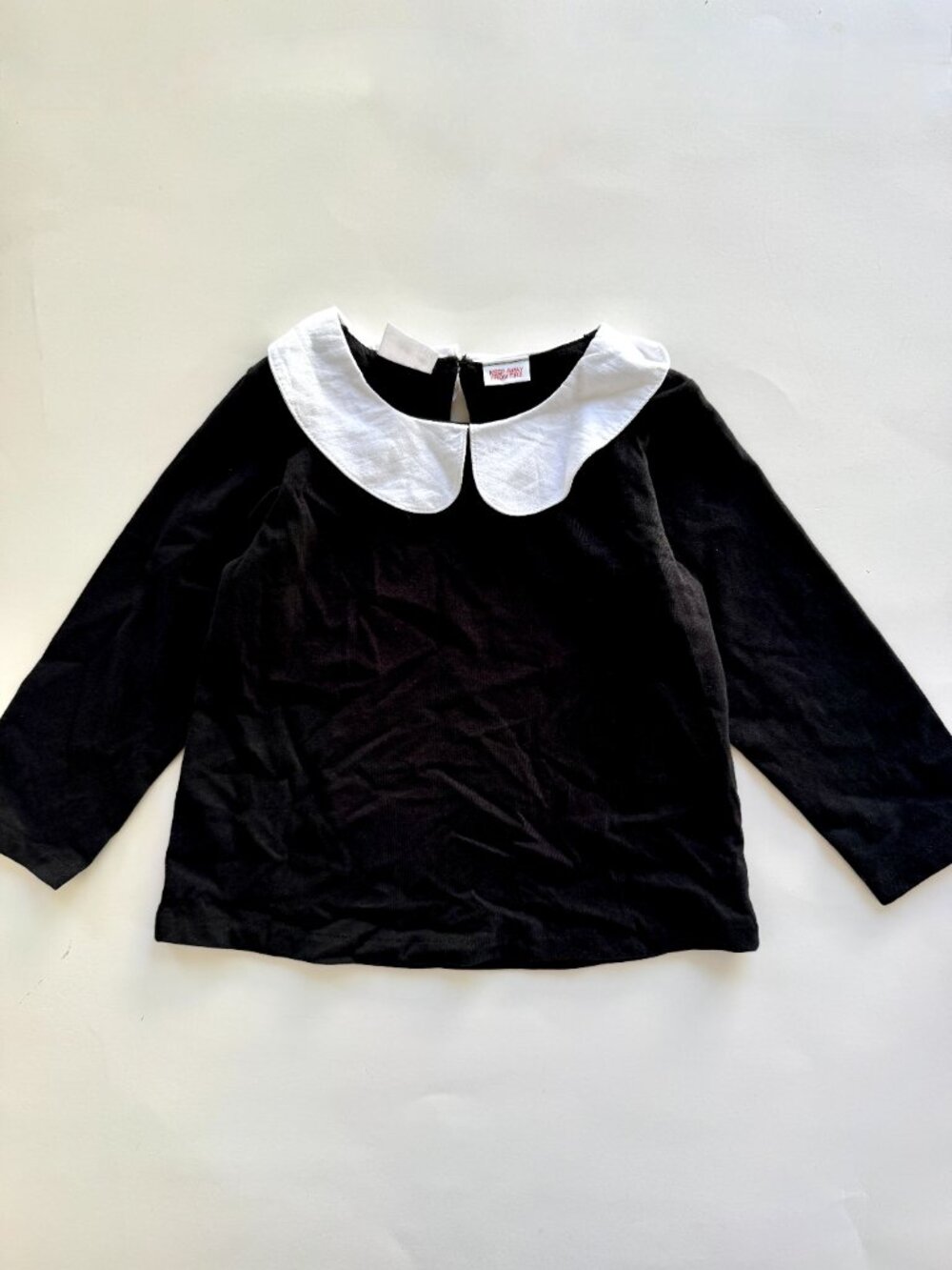 Zara Black Peter Pan Collar Long Sleeve Top 18-24M
